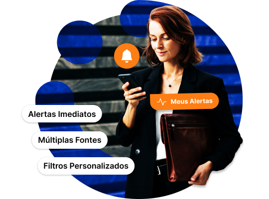 Advogado recebendo alertas automáticos de publicações do DOU no smartphone
