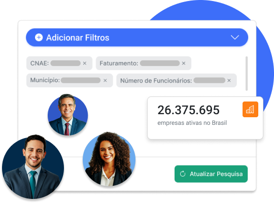 Filtros avançados para prospectar leads e dados de empresas ativas no Brasil